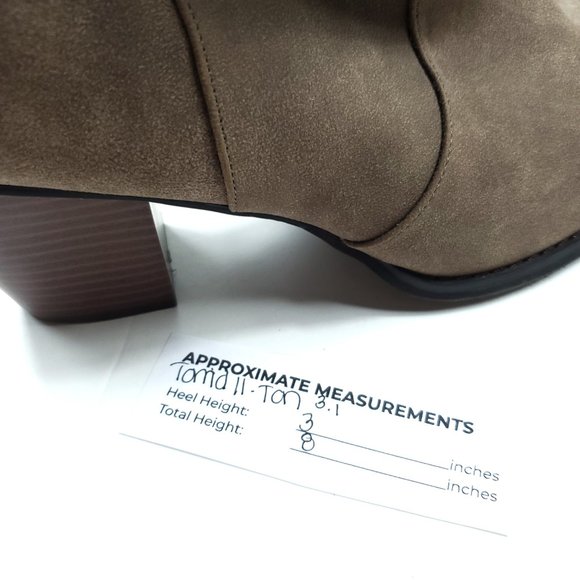 Torrid Tan Faux Leather Suede Western Heel Booties - Picture 8 of 8